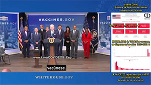 Biden pide a estadounidenses vacunarse, después de que VAERS está a tope de eventos adversos.