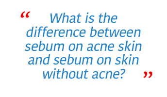 Difference between acne and non-acne skin